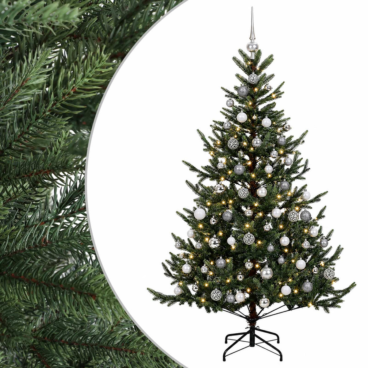 Dirbtinė kalėdinė eglutė su rutuliuku 180 cm 300 LED