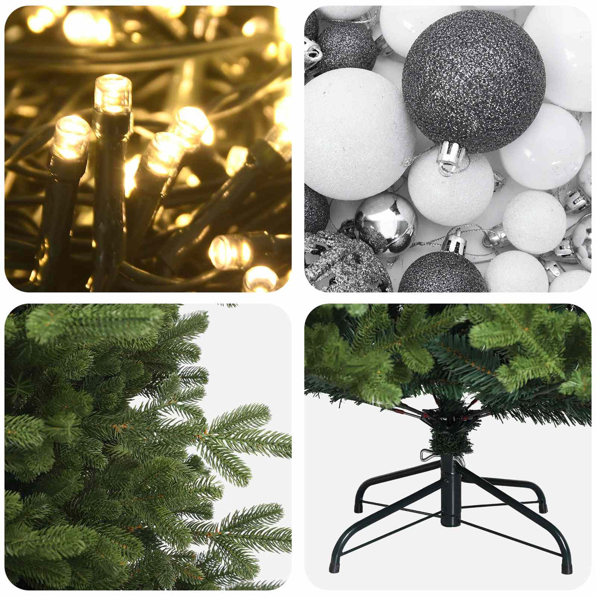 Dirbtinė kalėdinė eglutė su rutuliuku 210 cm 300 LED