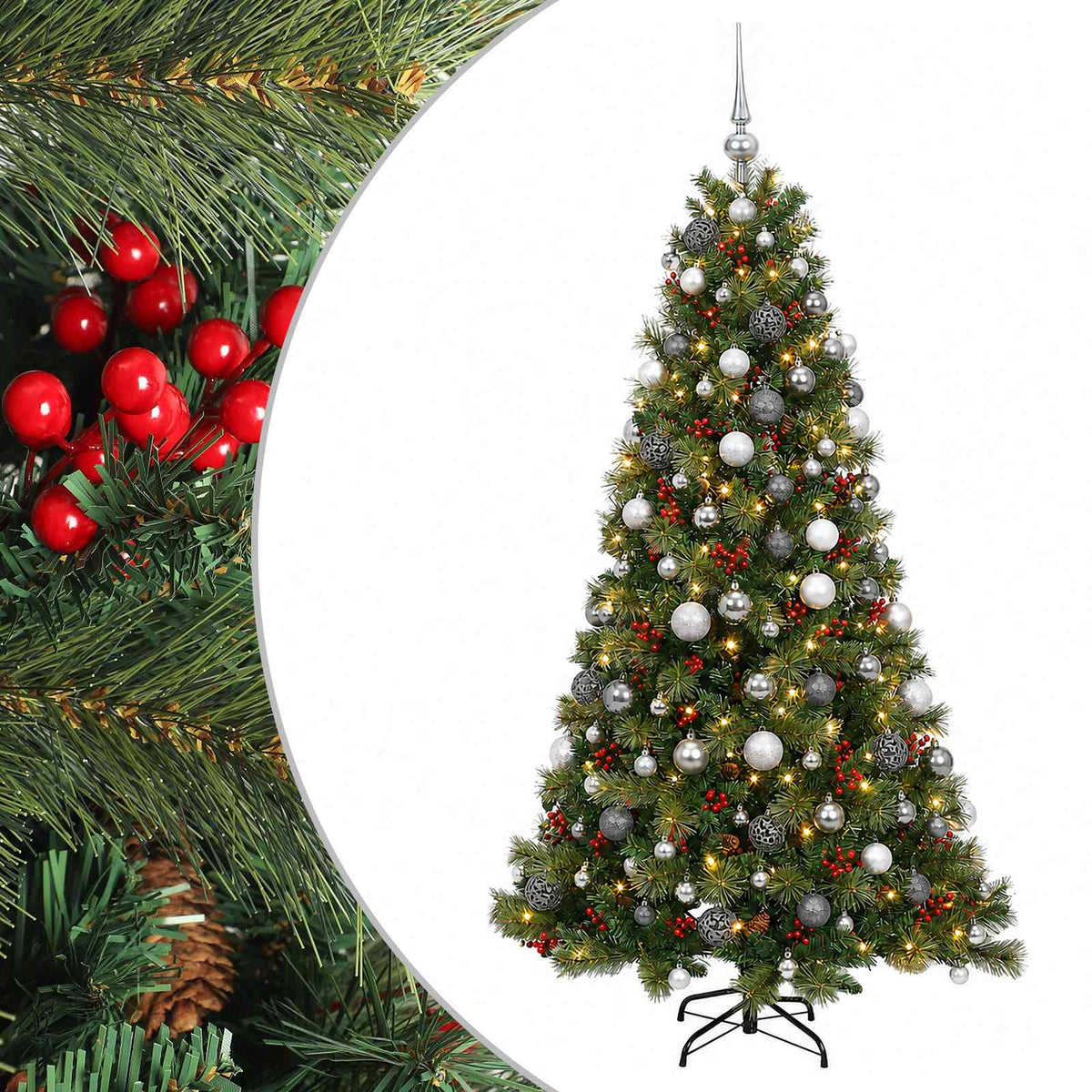 Dirbtinė kalėdinė eglutė su rutuliuku 210 cm 300 LED