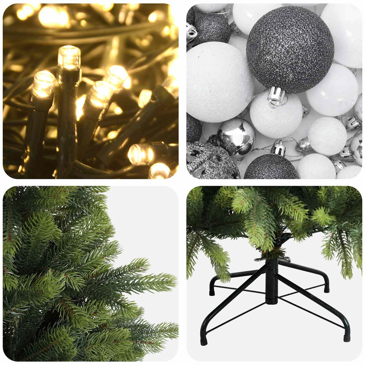 Dirbtinė kalėdinė eglutė su rutuliuku 210 cm 300 LED