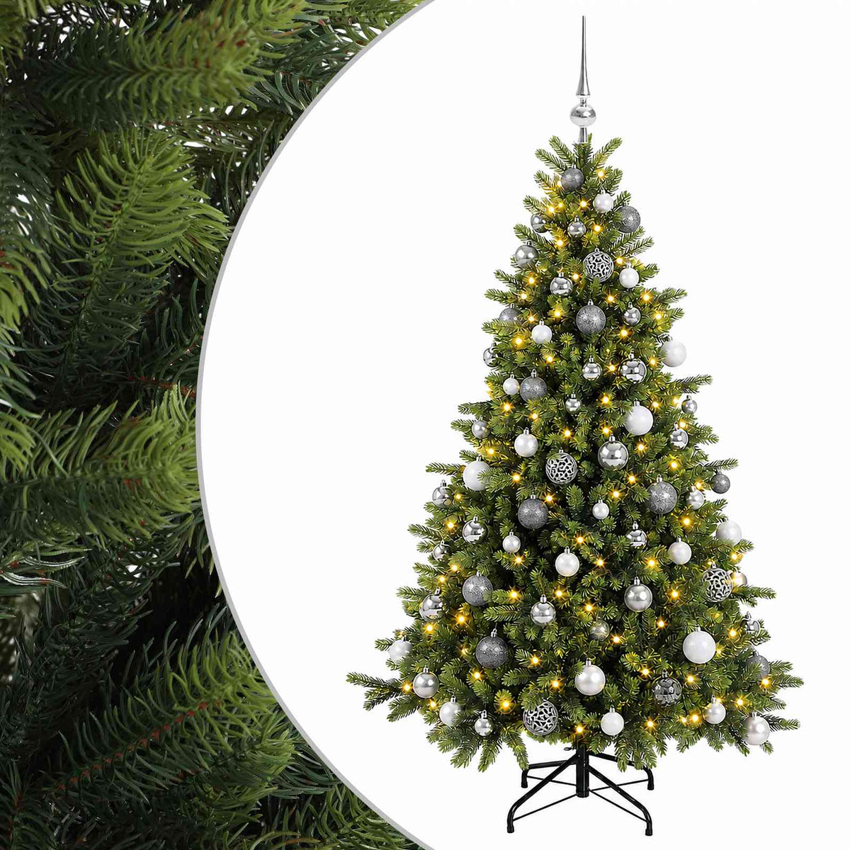 Dirbtinė kalėdinė eglutė su rutuliuku 210 cm 300 LED