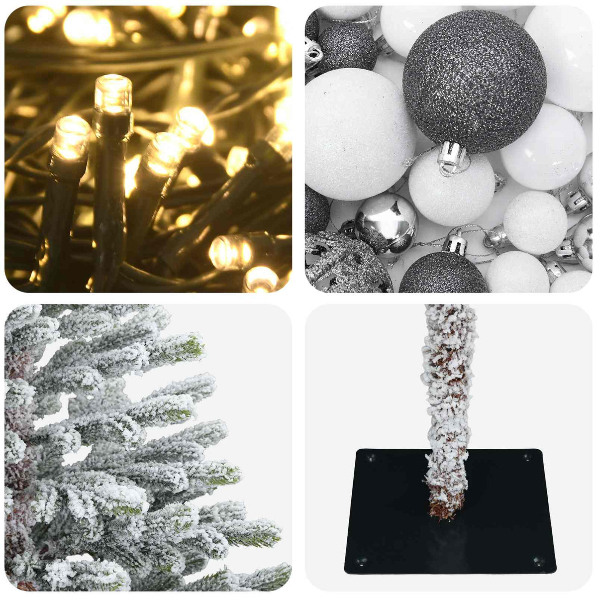 Dirbtinė Kalėdų eglutė su burbulais 180 cm 300 LED Šilta balta