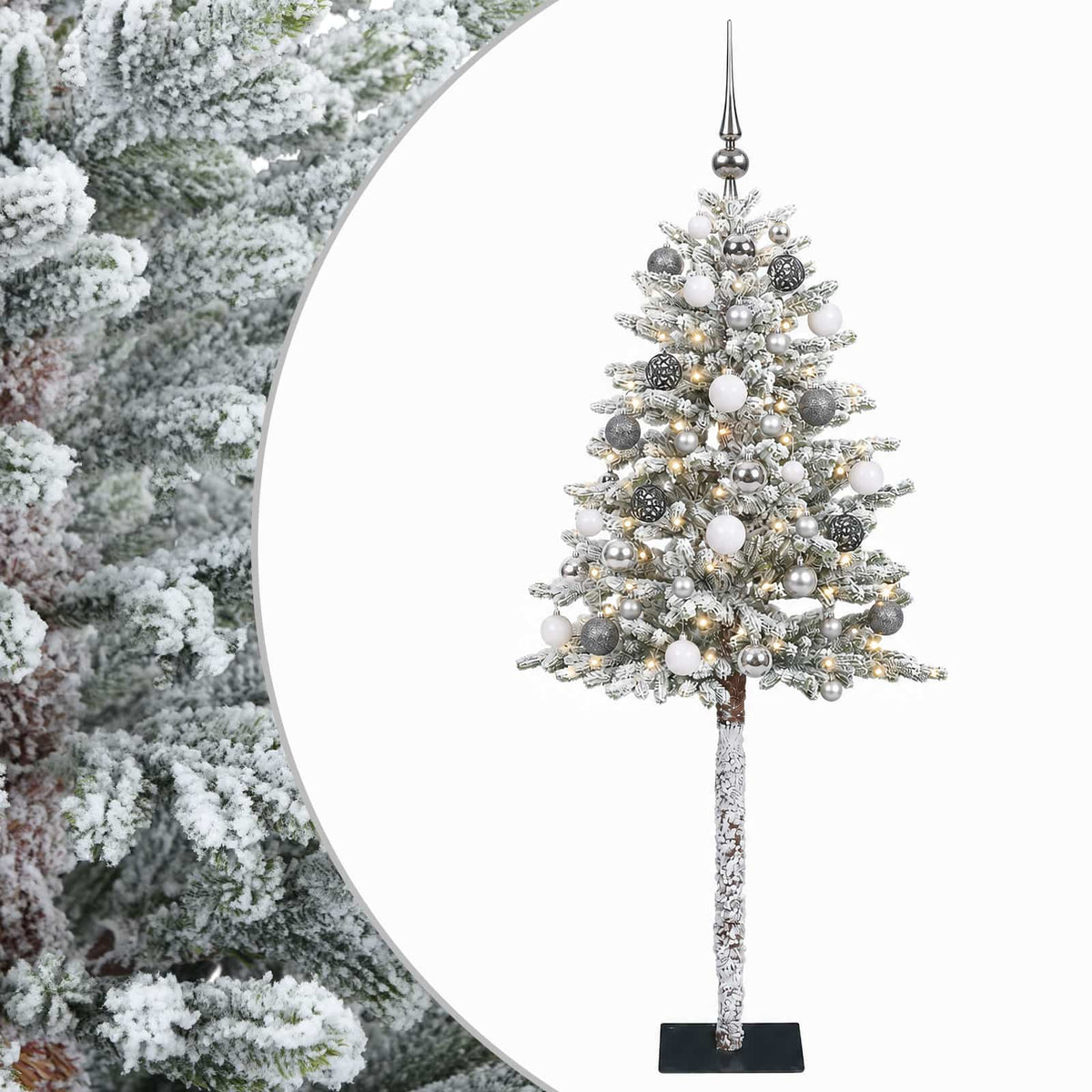 Dirbtinė Kalėdų eglutė su burbulais 180 cm 300 LED Šilta balta