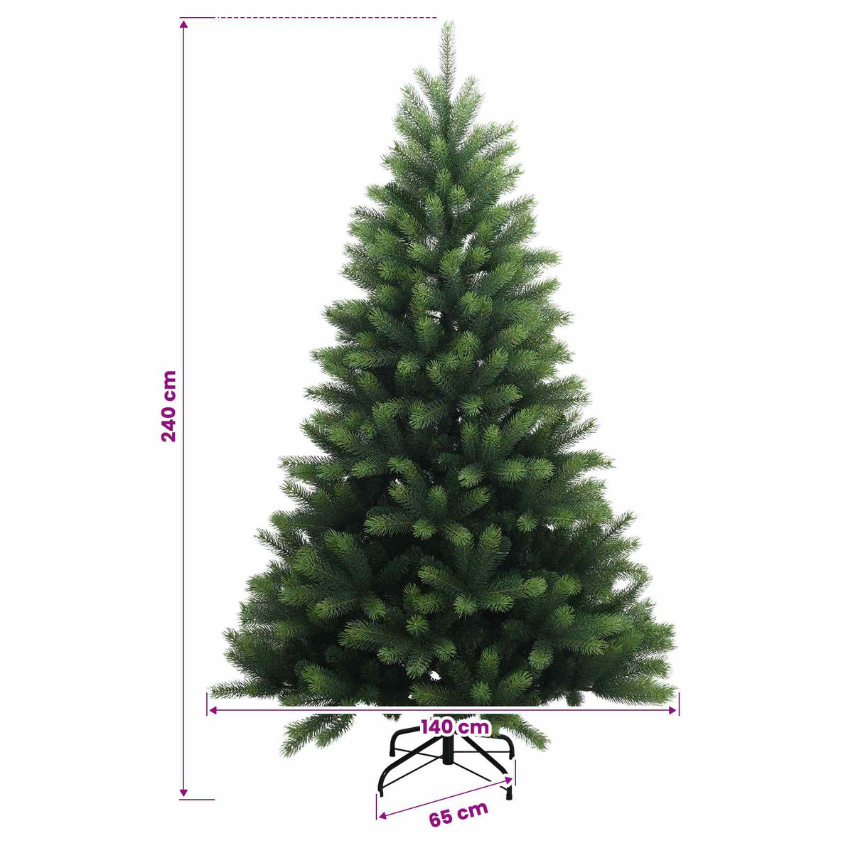 Dirbtinė Kalėdų eglutė su burbulais 240 cm 300 LED Šilta balta