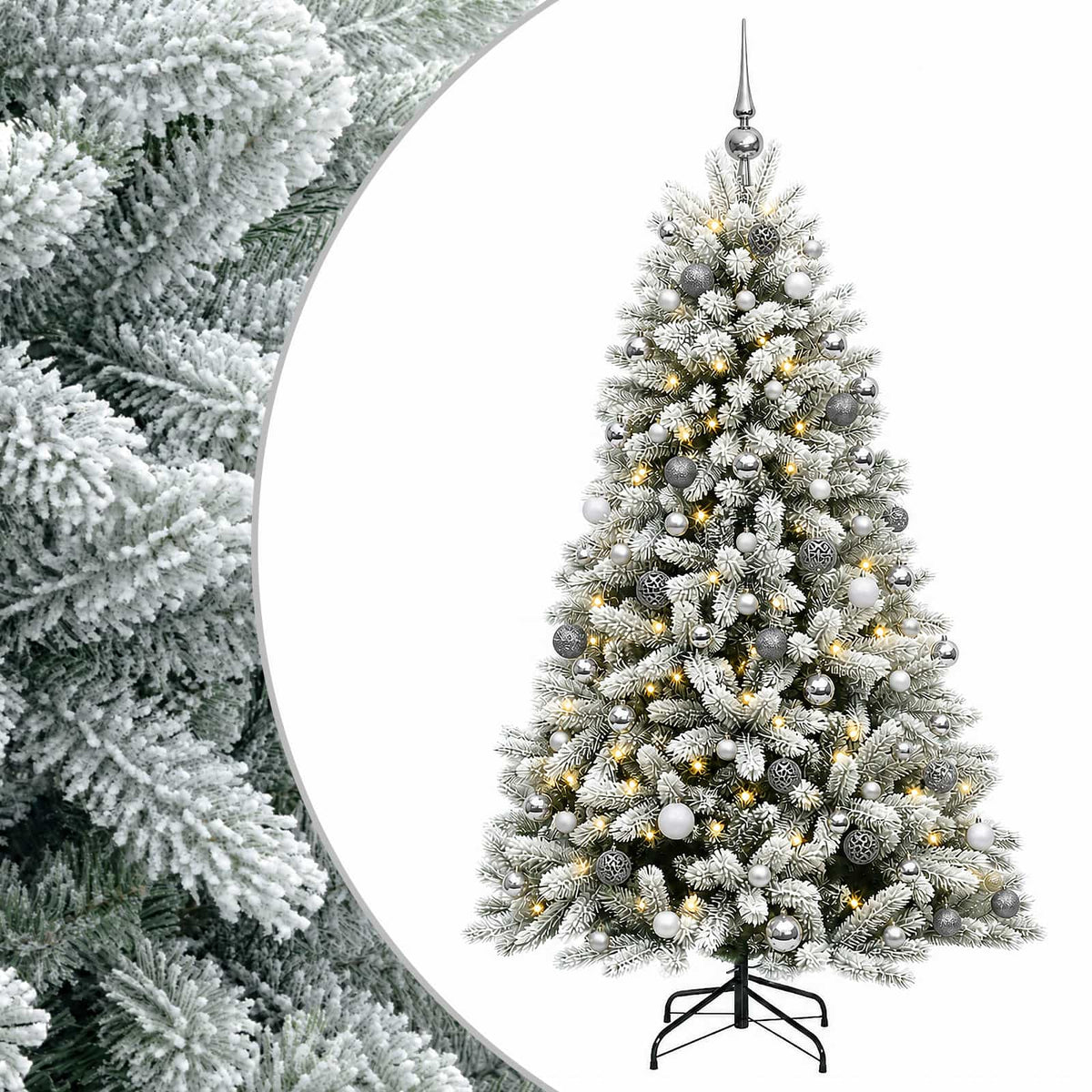 Dirbtinė Kalėdų eglutė su burbulais 240 cm 300 LED Šilta balta