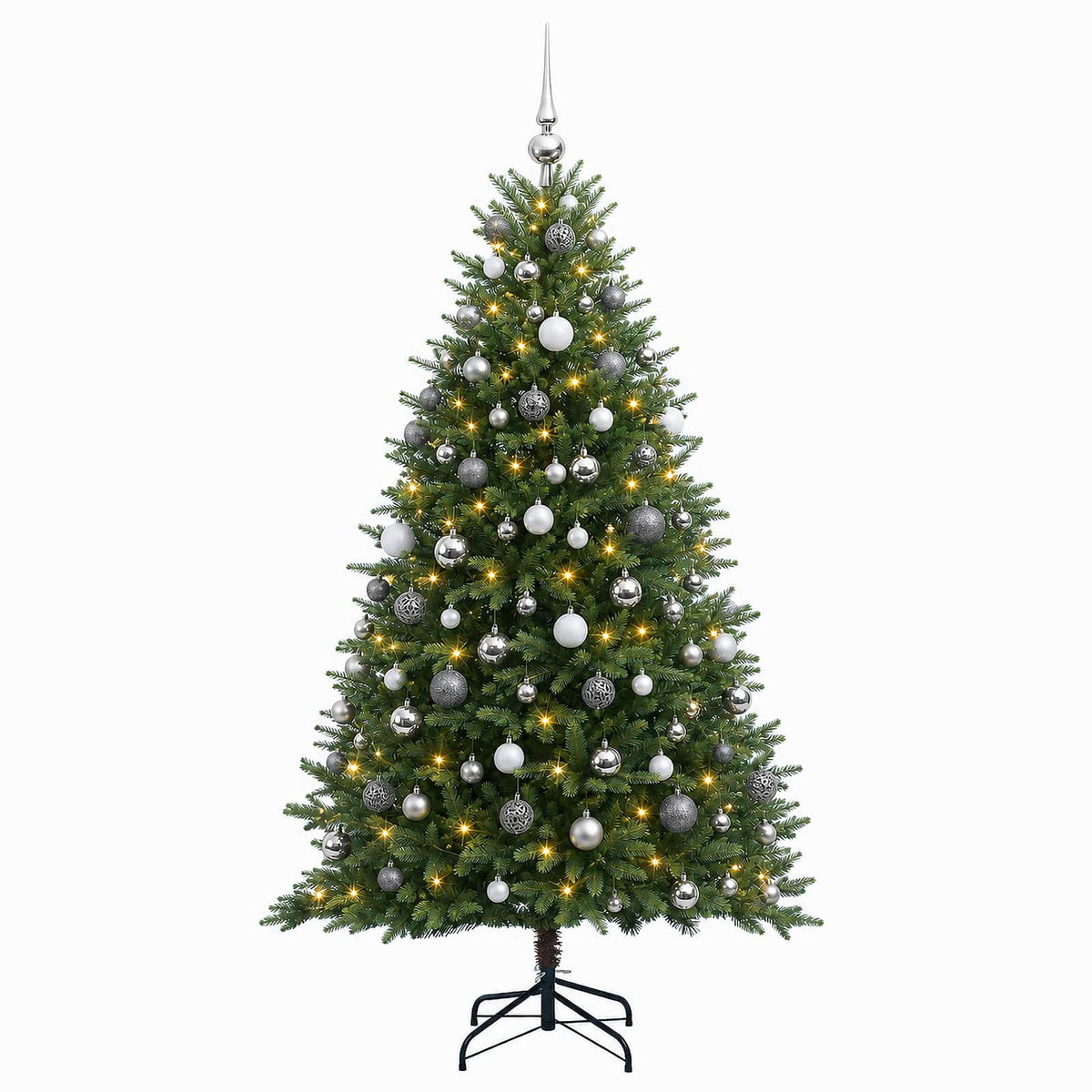 Dirbtinė Kalėdų eglutė su burbulais 180 cm 300 LED Šilta balta