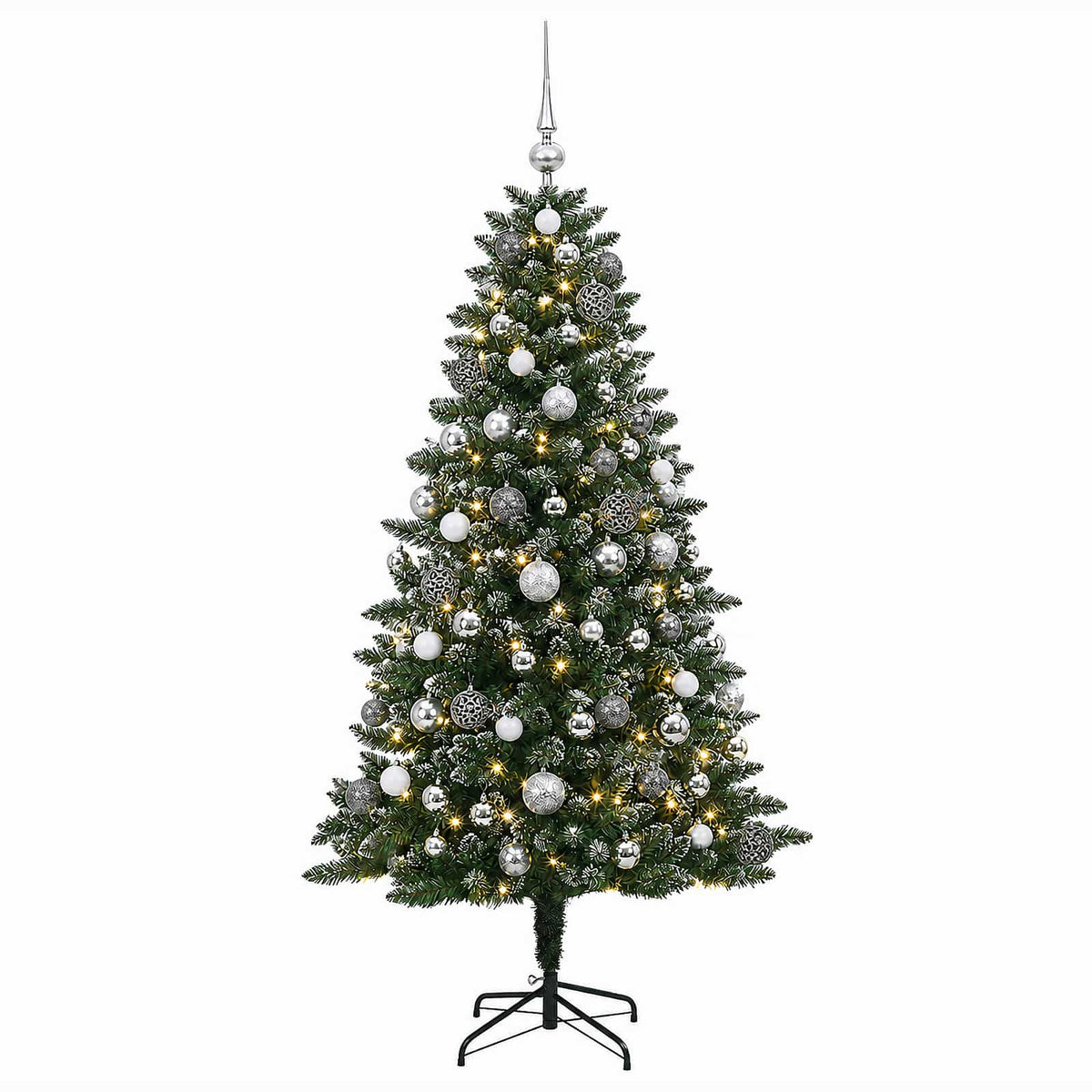 Dirbtinė Kalėdų eglutė su burbulais 180 cm 300 LED Šilta balta