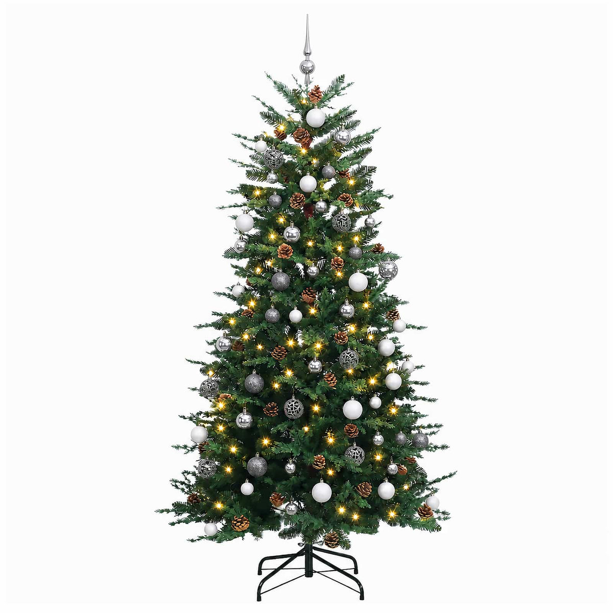 Dirbtinė Sulankstoma Kalėdų Eglutė 180 cm 300 LED Šilta balta