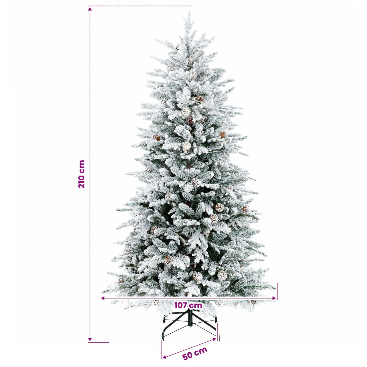 Dirbtinė Kalėdų eglutė su burbulais 210 cm 300 LED Šilta balta
