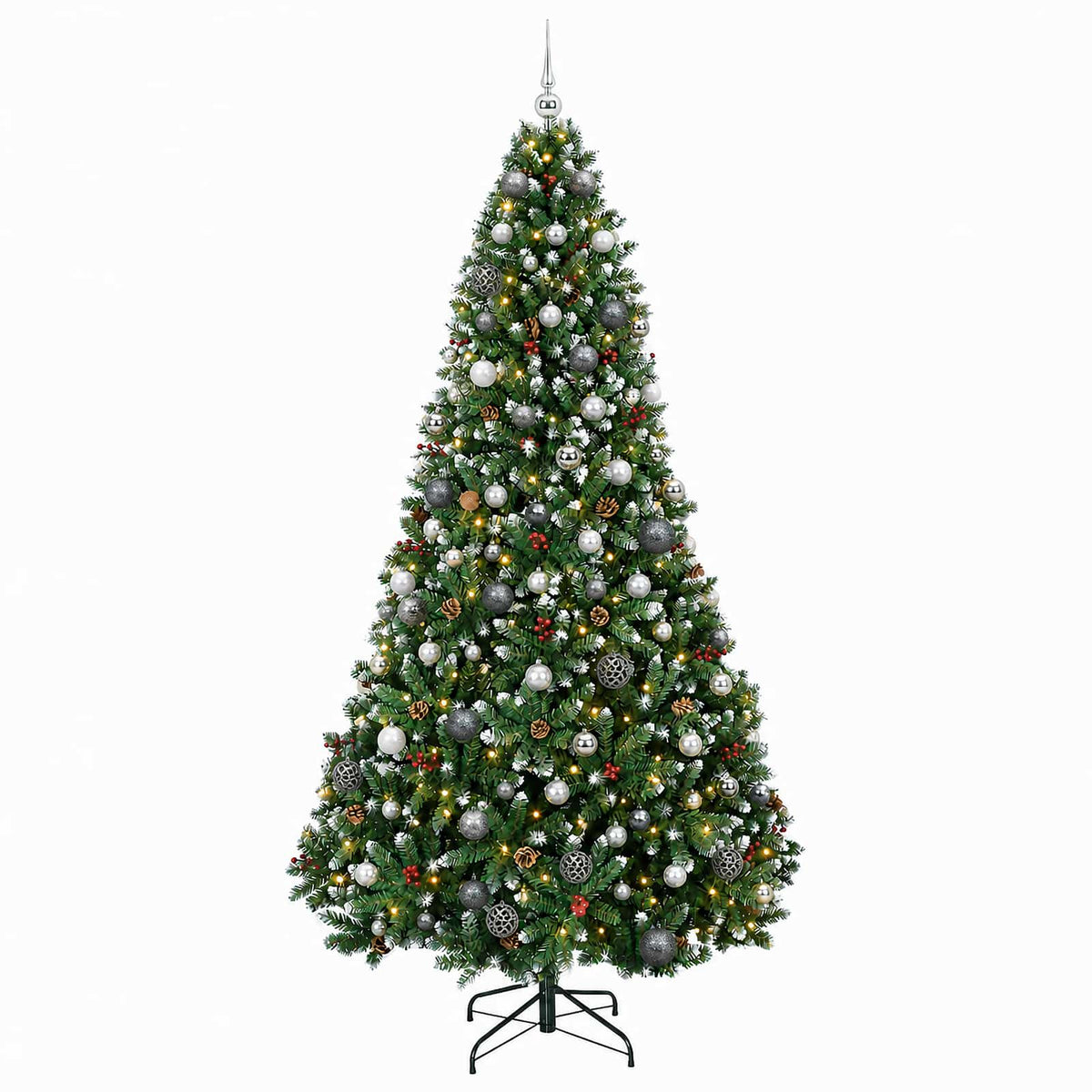 Dirbtinė Kalėdų eglutė su burbulais 240 cm 300 LED Šilta balta