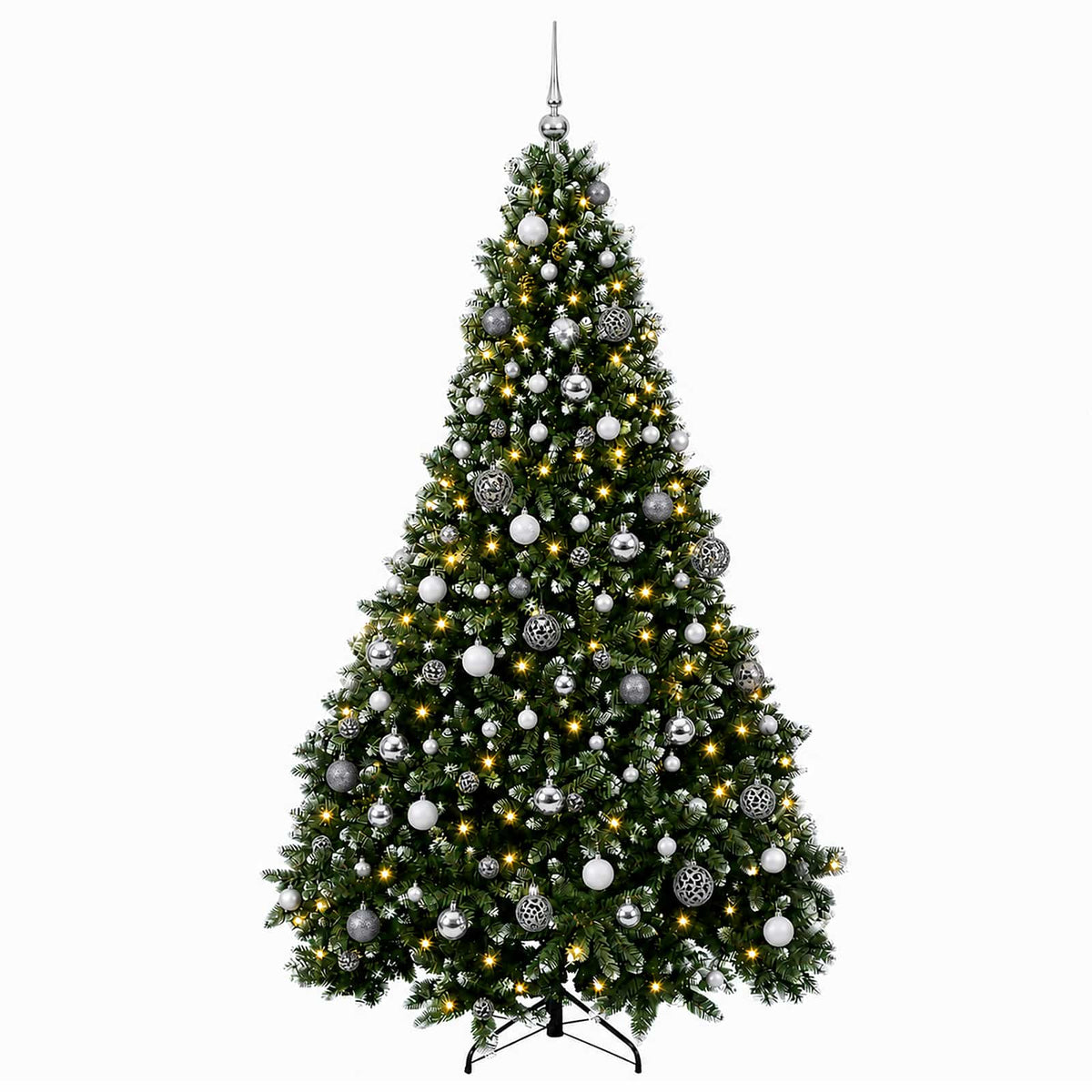 Dirbtinė Kalėdų eglutė su burbulais 240 cm 300 LED Šilta balta