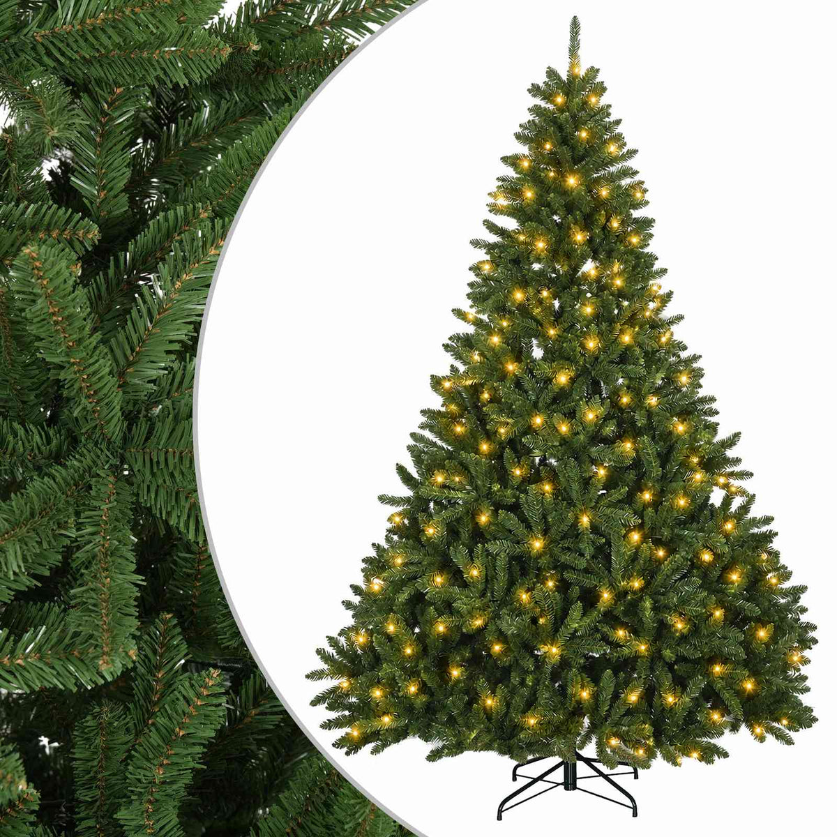 Dirbtinė Sulankstoma Kalėdų Eglutė 300 cm 300 LED Šilta balta