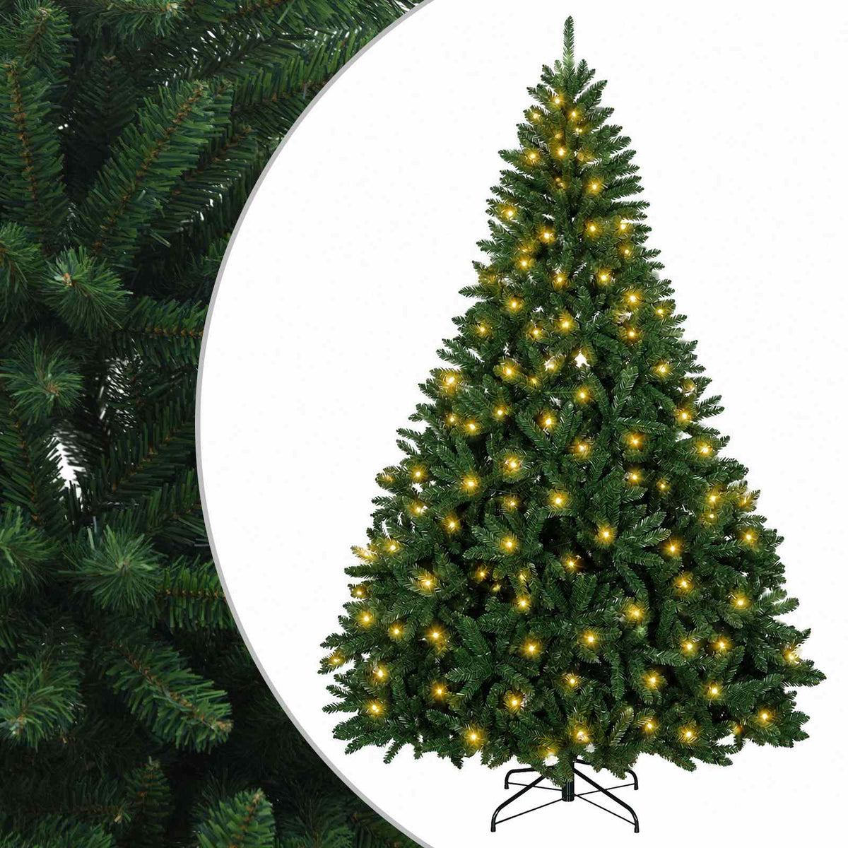 Dirbtinė Sulankstoma Kalėdų Eglutė 270 cm 300 LED Šilta balta