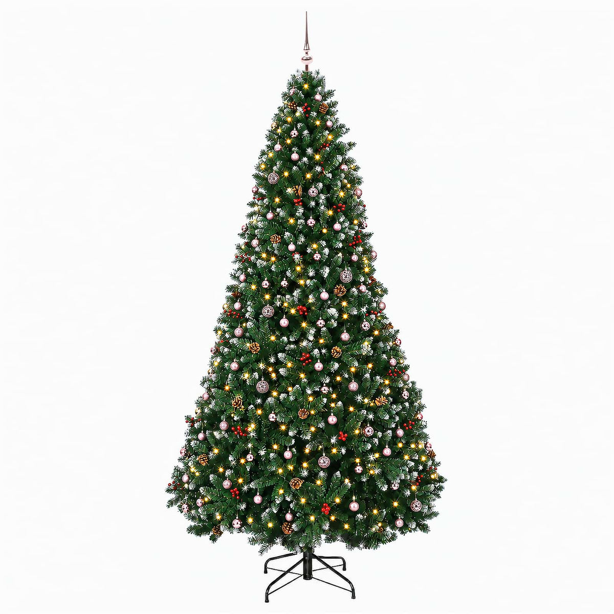 Dirbtinė žalia Kalėdų eglutė su žaisliukais 300 cm 300 LED