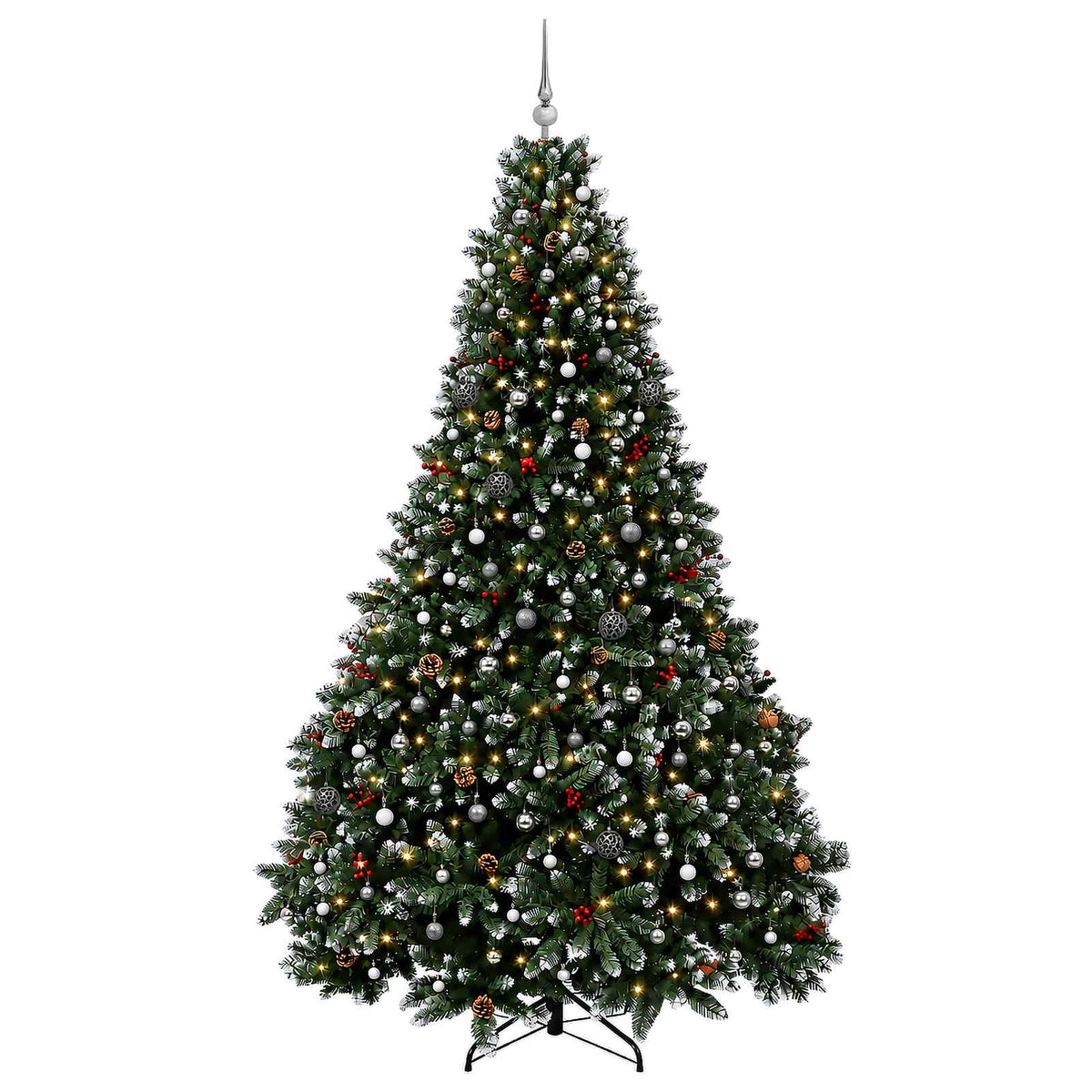 Dirbtinė Kalėdų eglutė su burbulais 300 cm 600 LED Šilta balta