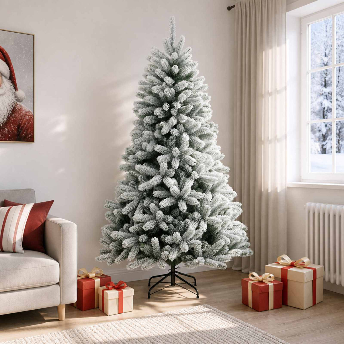 Dirbtinė Sulankstoma Kalėdų Eglutė 210 cm PVC ir metalas