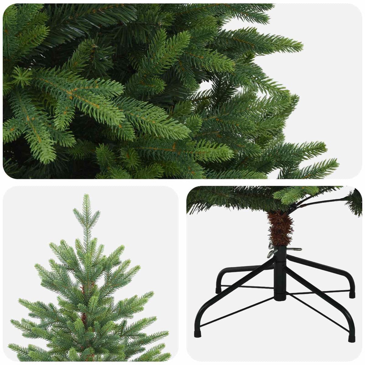 Dirbtinė Sulankstoma Kalėdų Eglutė 120 cm PVC ir metalas Žalia
