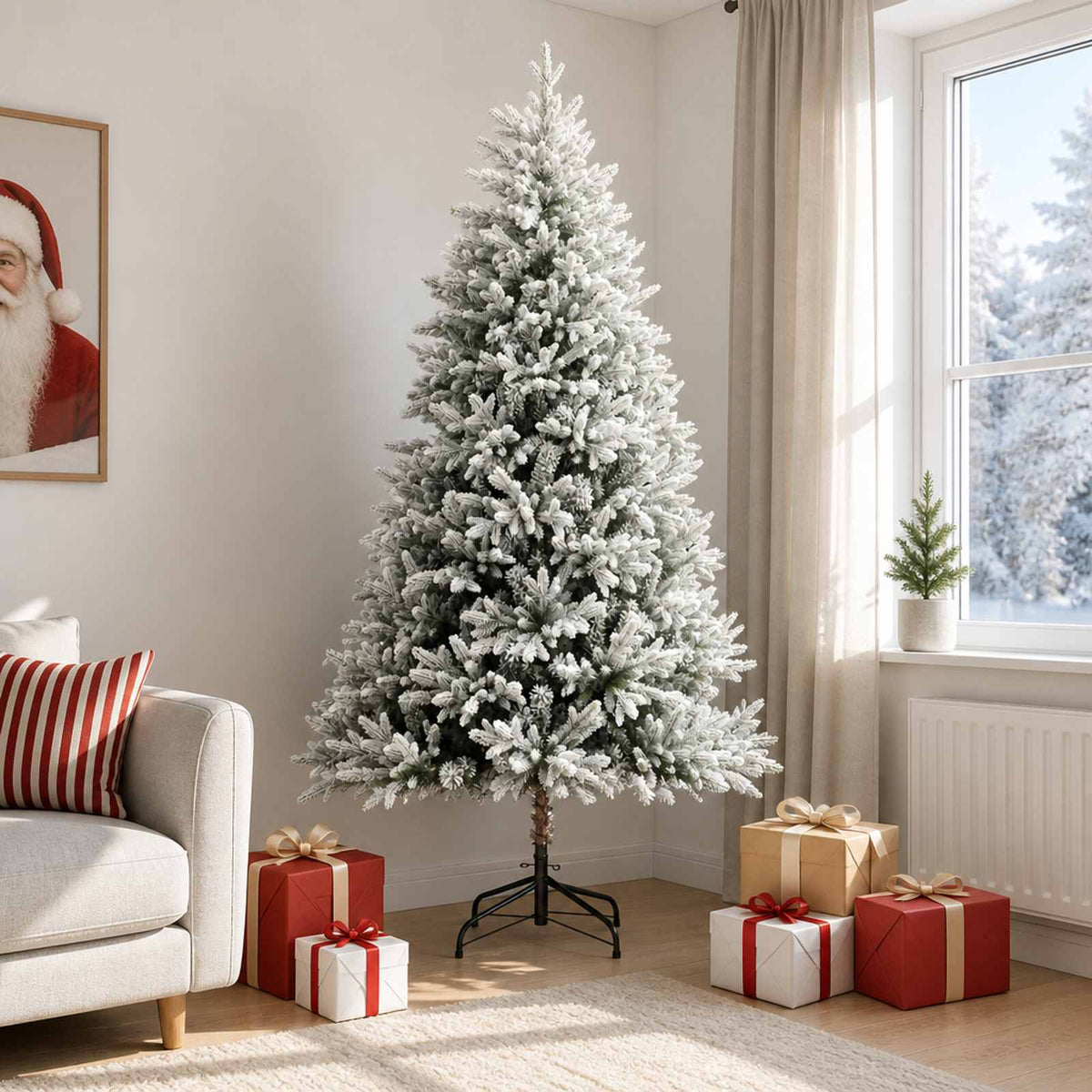 Dirbtinė Sulankstoma Kalėdų Eglutė 240 cm PVC ir metalas