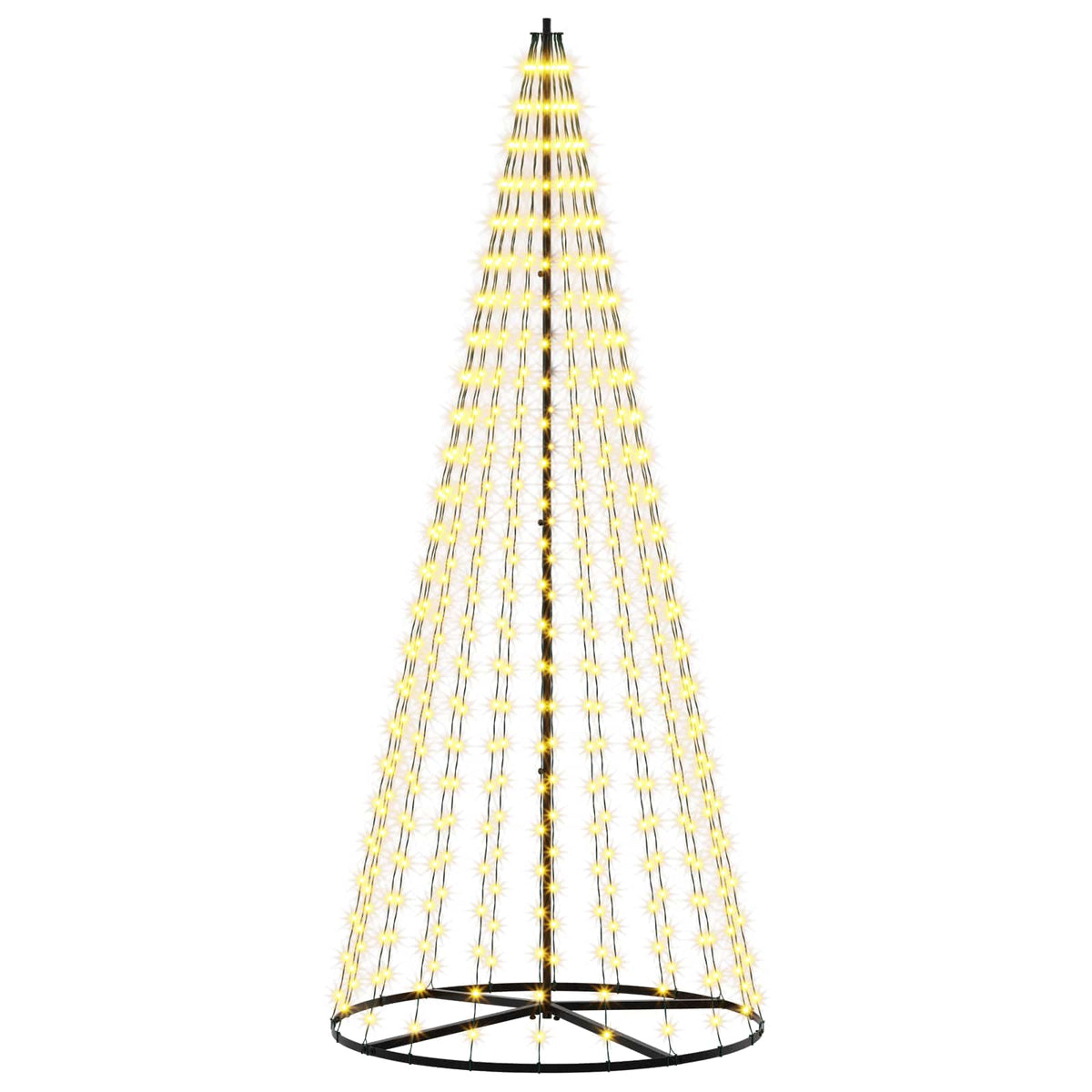 LED Kalėdų medis 235 cm 500 LED Šilta balta Geležis Juoda