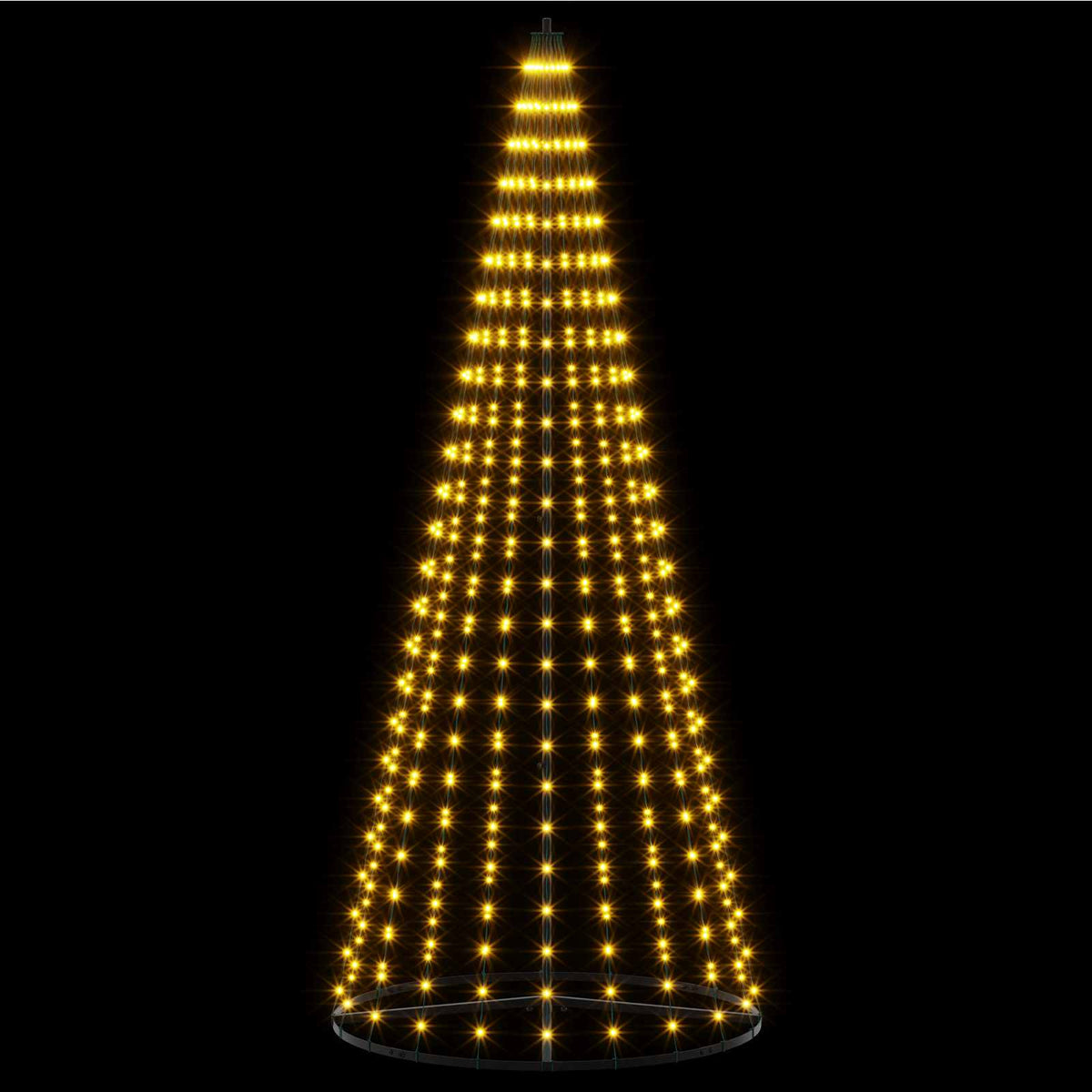 LED Kalėdų medis 235 cm 500 LED Šilta balta Geležis Juoda