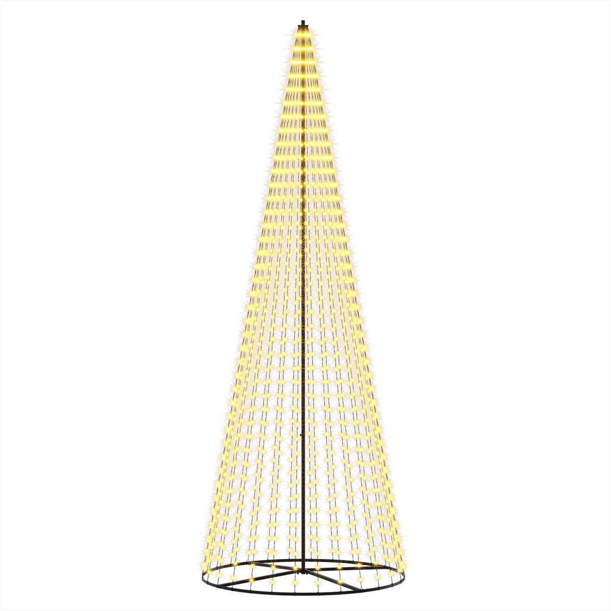 LED Kalėdų medis 385 cm 1148 LED Šilta balta Geležis Juoda