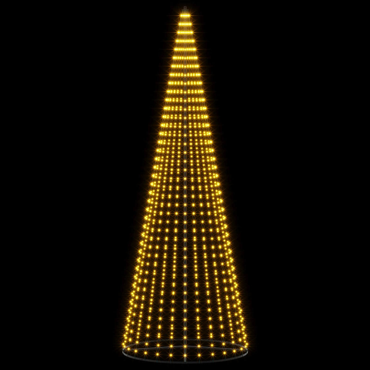 LED Kalėdų medis 385 cm 1148 LED Šilta balta Geležis Juoda