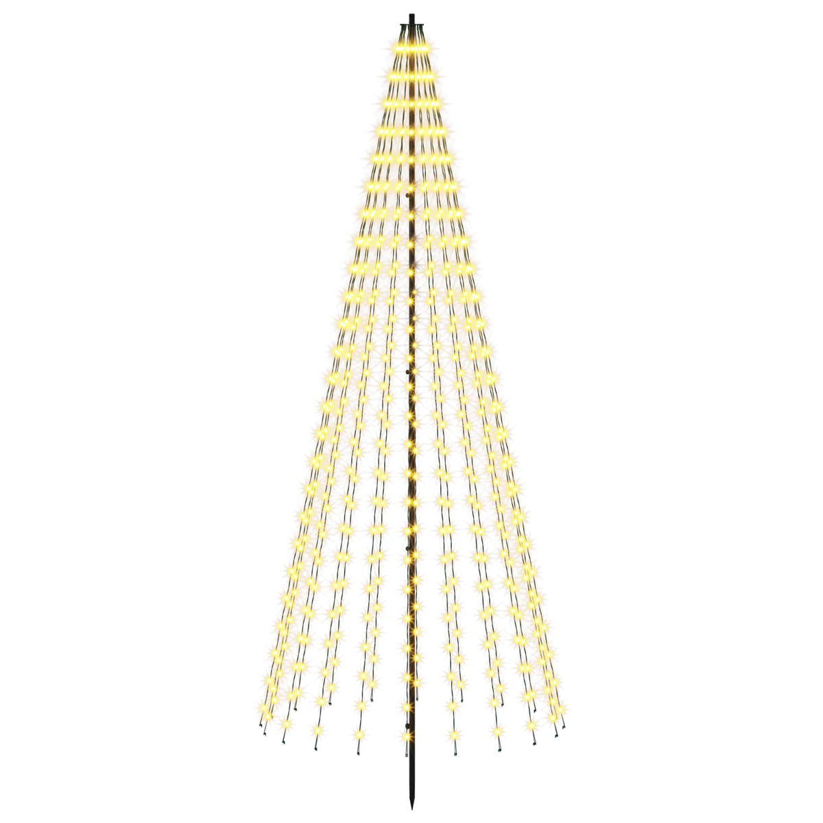 LED Kalėdų medis 235 cm 500 LED Šilta balta Geležis Juoda