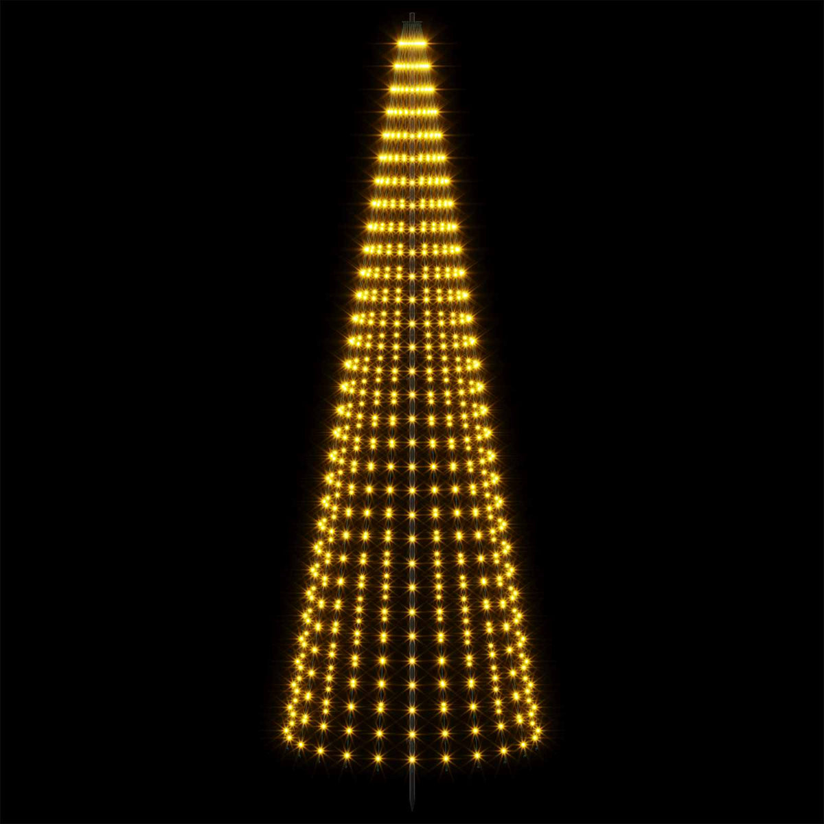 LED Kalėdų medis 285 cm 744 LED Šilta balta Geležis Juoda