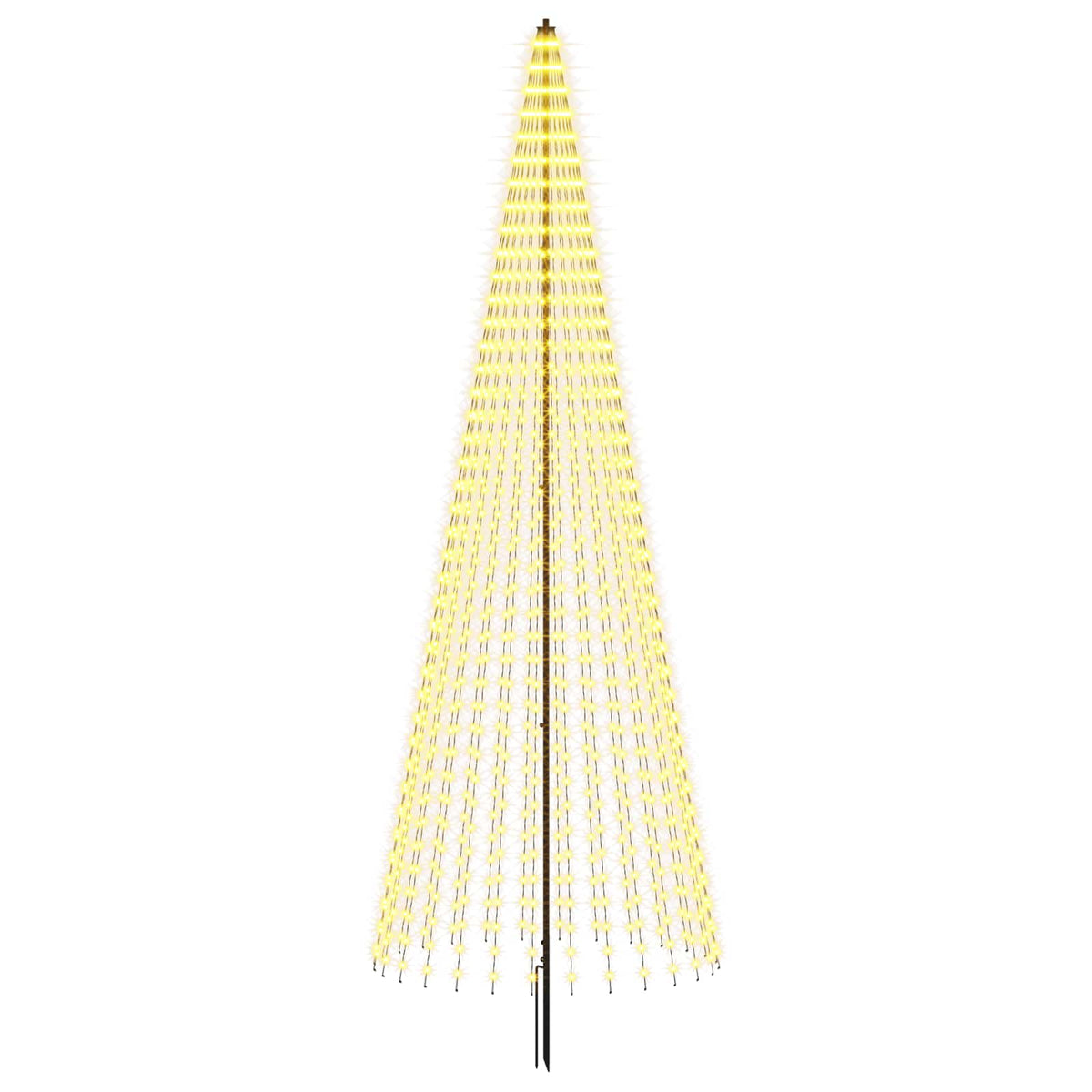 LED Kalėdų medis 385 cm 1148 LED Šilta balta Geležis Juoda