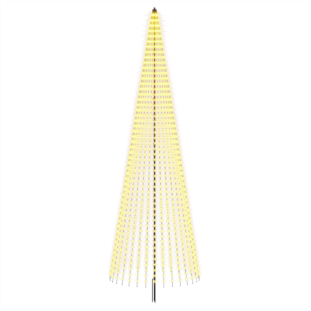 LED Kalėdų medis 485 cm 1632 LED Šilta balta Geležis Juoda