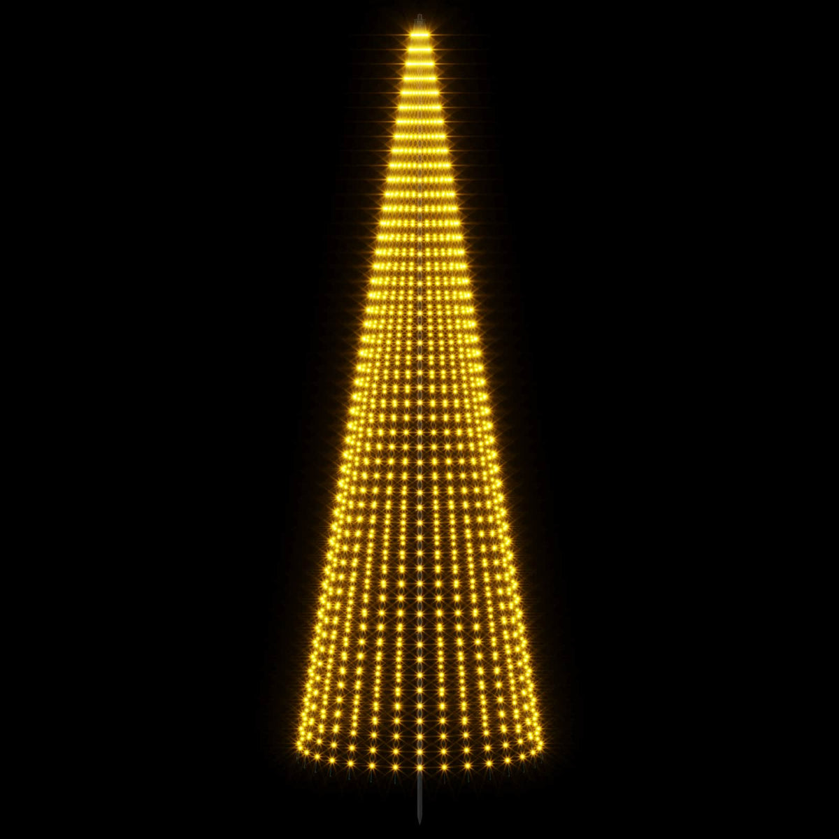 LED Kalėdų medis 485 cm 1632 LED Šilta balta Geležis Juoda