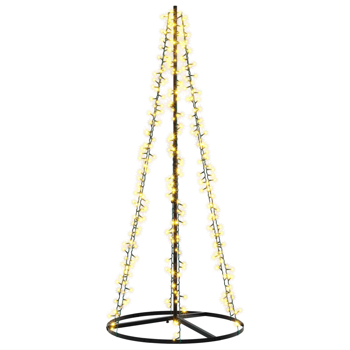 LED kalėdinė eglutė 165 cm 540 LED Šilta balta Plienas Juoda