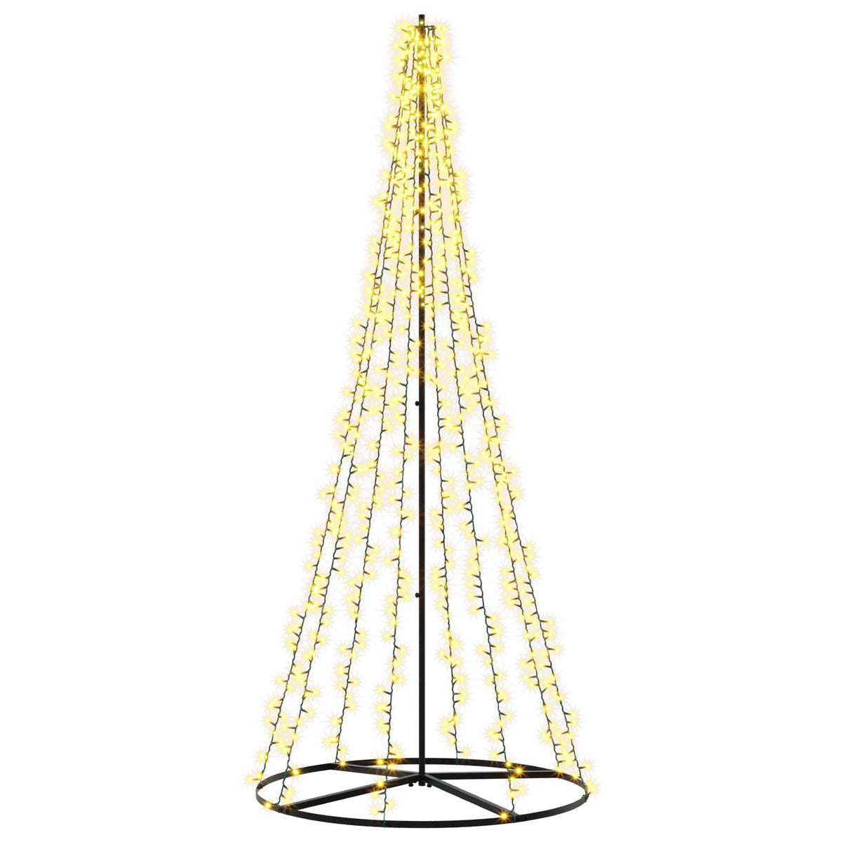 LED kalėdinė eglutė 235 cm 1000 LED Šilta balta Plienas Juoda