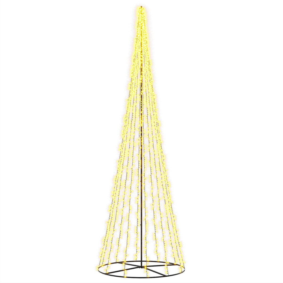 LED kalėdinė eglutė 485 cm 3000 LED Šilta balta Plienas Juoda