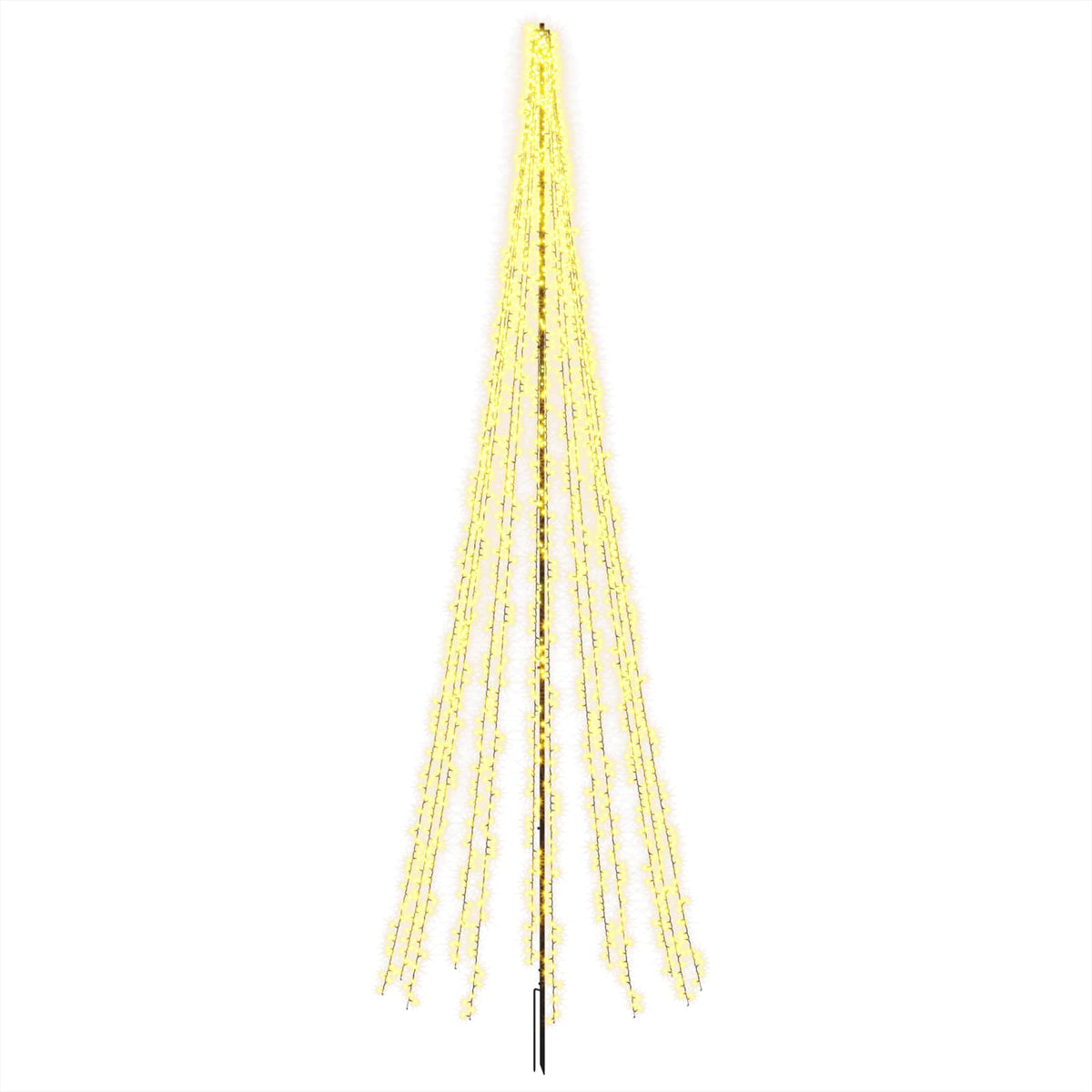 LED Kalėdų medis 485 cm 3000 LED Šilta balta Plienas Juoda