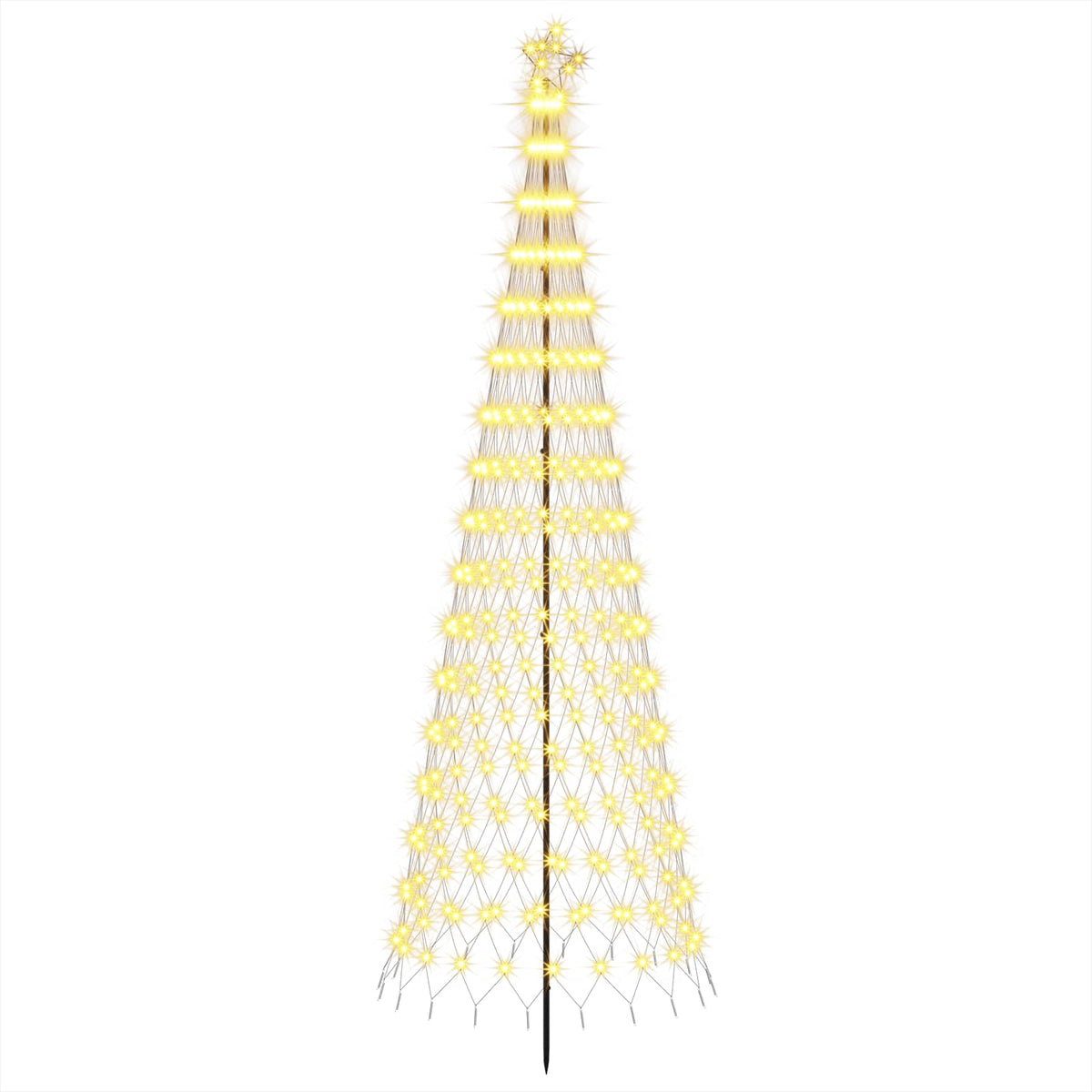 LED Kalėdų medis 300 cm 350 LED Šilta balta Geležis Juoda
