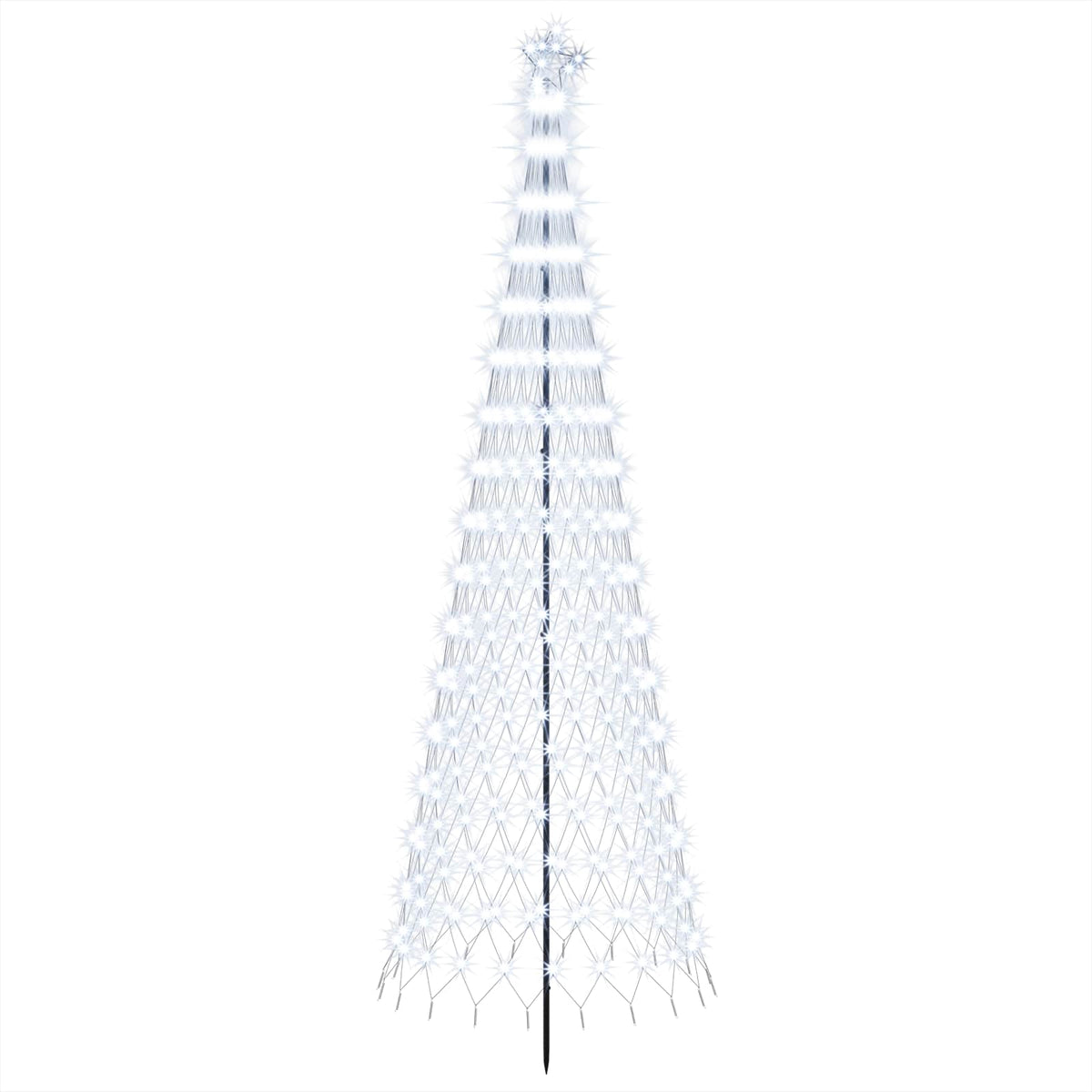 LED Kalėdų medis 300 cm 350 LED Šalta balta Geležis Juoda