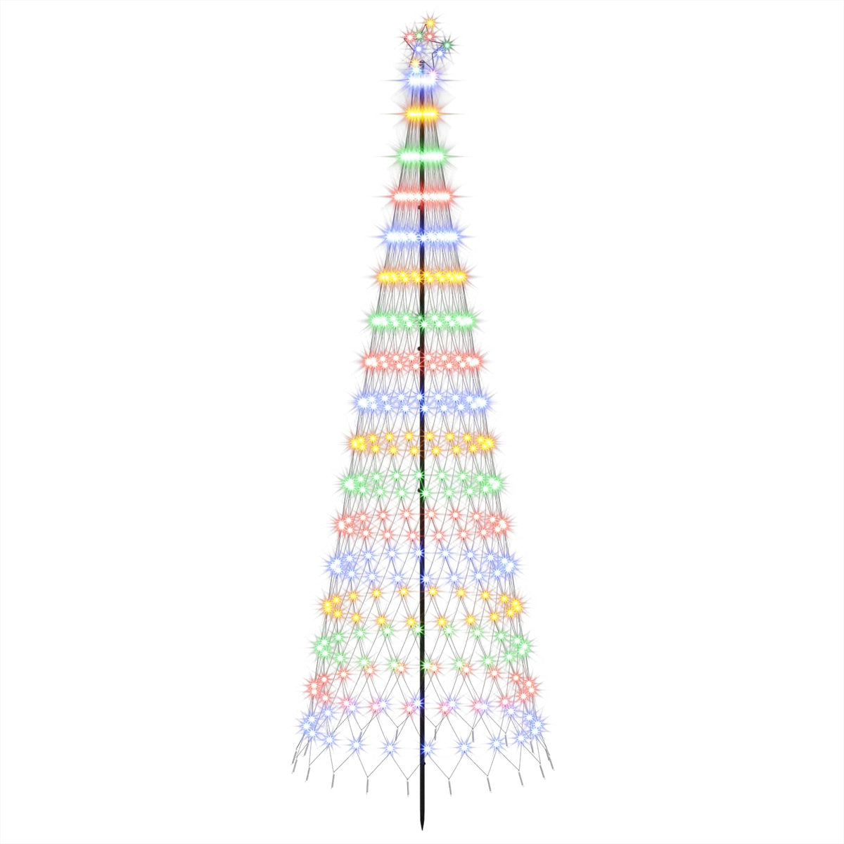 LED Kalėdų medis 300 cm 350 LED Įvairių spalvų Geležis Juoda