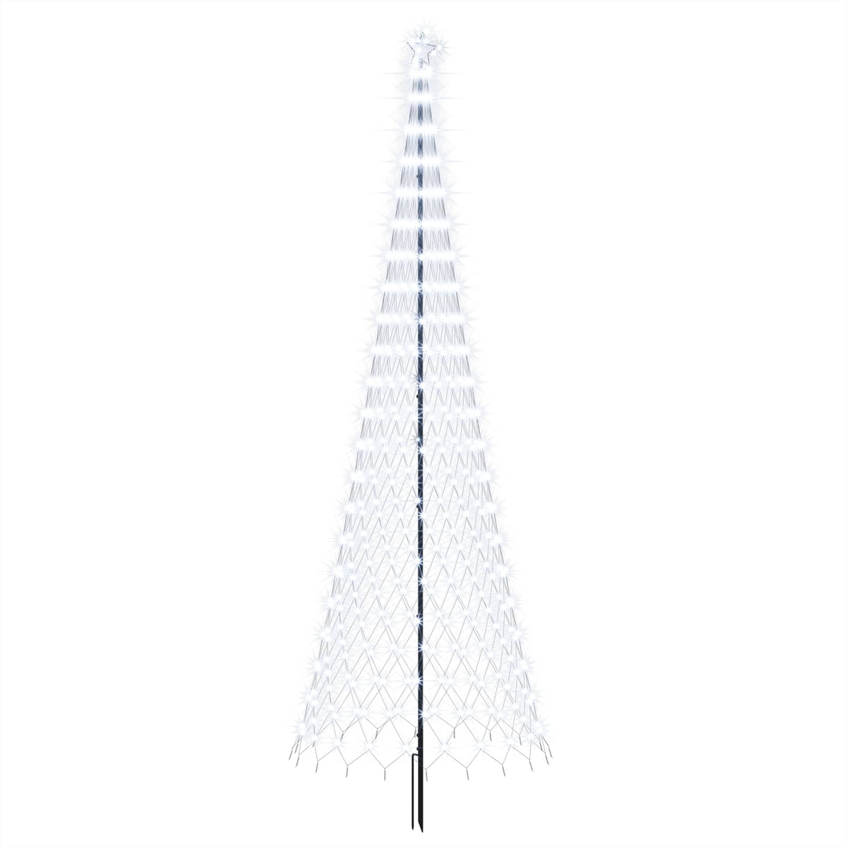 LED Kalėdų medis 400 cm 450 LED Šalta balta Geležis Juoda