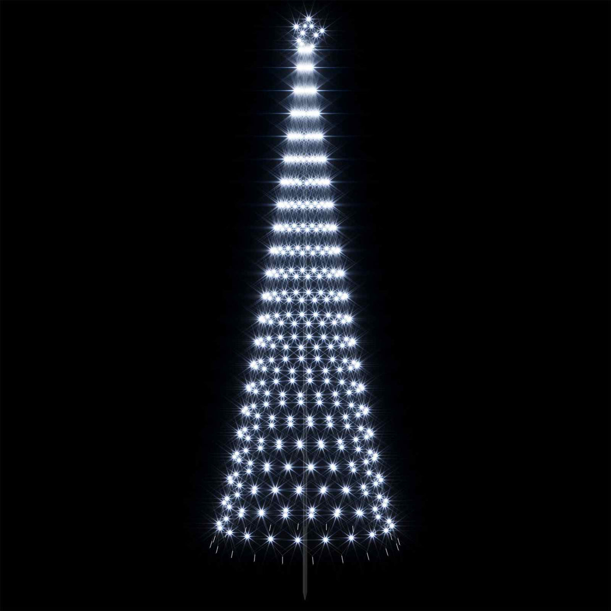 LED Kalėdų medis 400 cm 450 LED Šalta balta Geležis Juoda