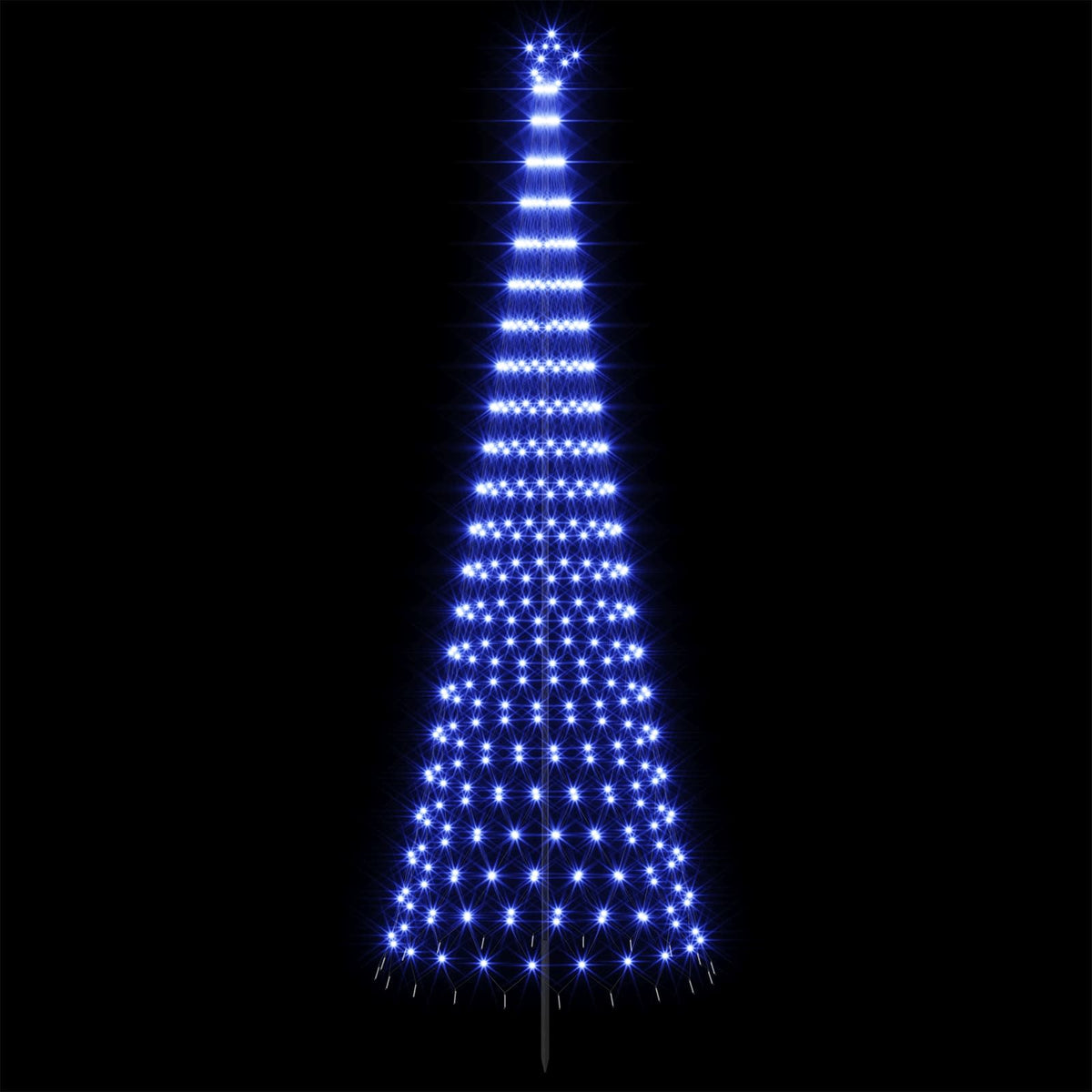 LED Kalėdų medis 400 cm 450 LED Mėlyna Geležis Juoda