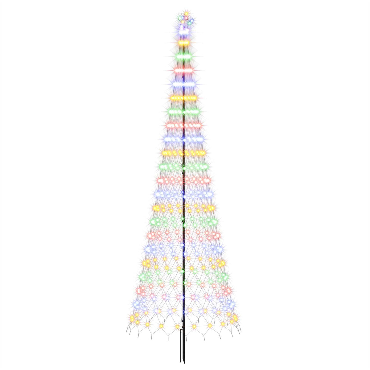 LED Kalėdų medis 400 cm 450 LED Įvairių spalvų Geležis Juoda