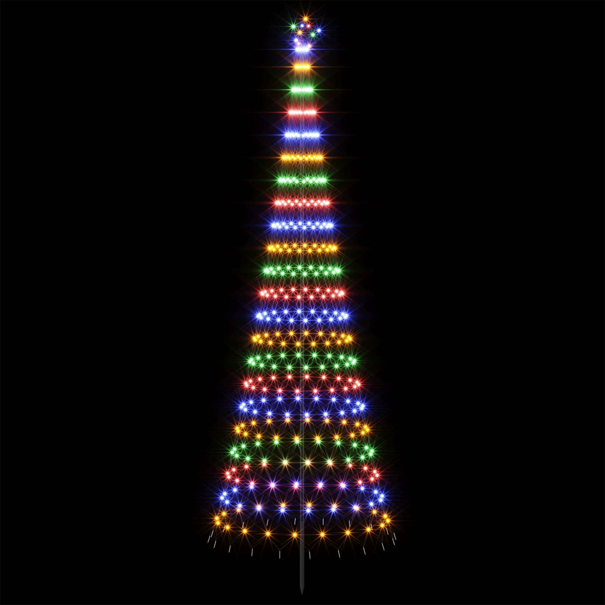 LED Kalėdų medis 400 cm 450 LED Įvairių spalvų Geležis Juoda