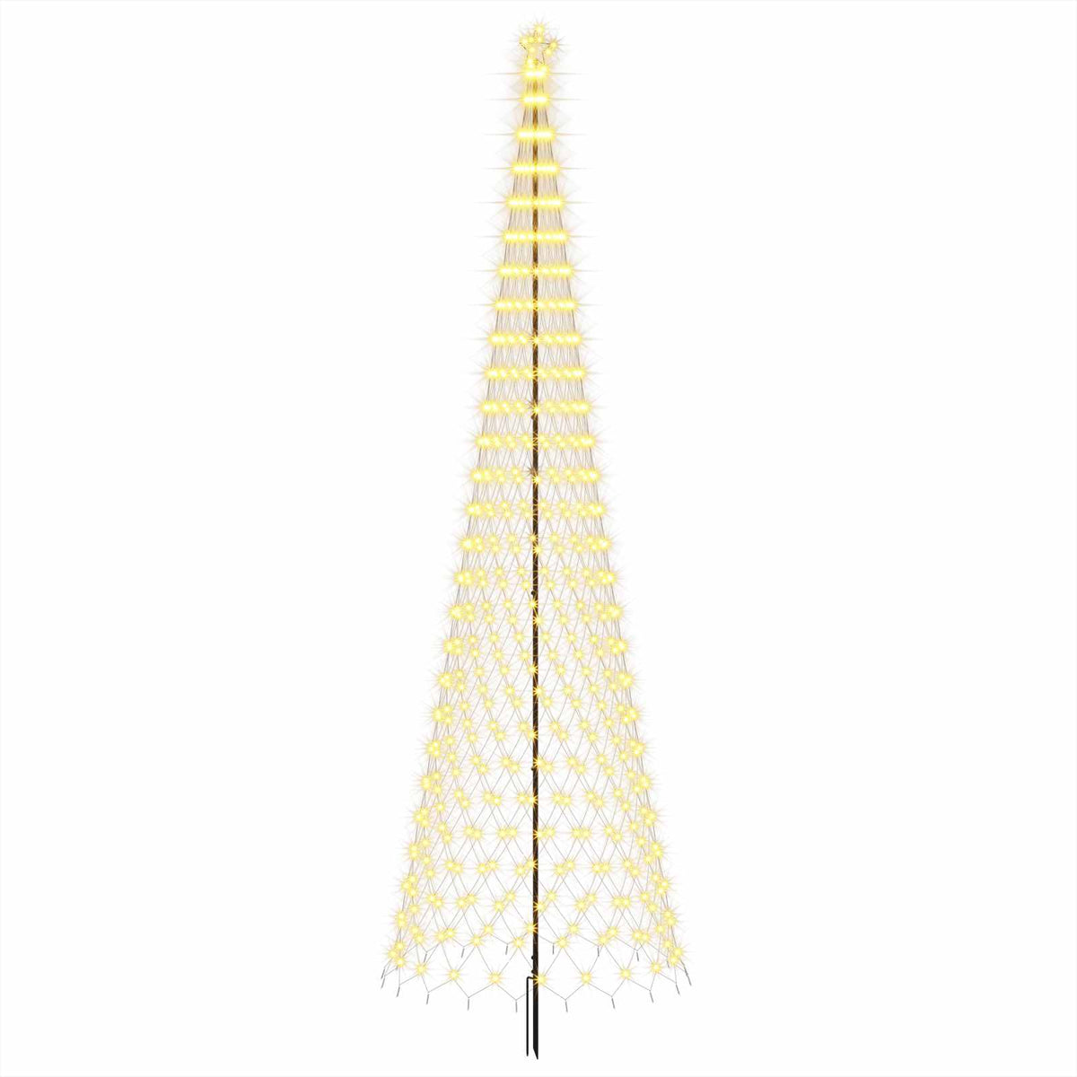 LED Kalėdų medis 500 cm 550 LED Šilta balta Geležis Juoda