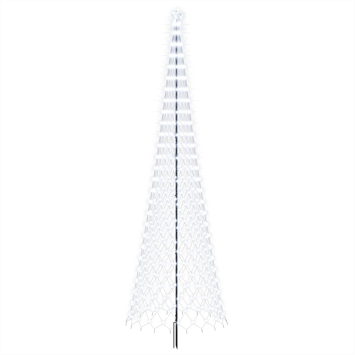 LED Kalėdų medis 500 cm 550 LED Šalta balta Geležis Juoda