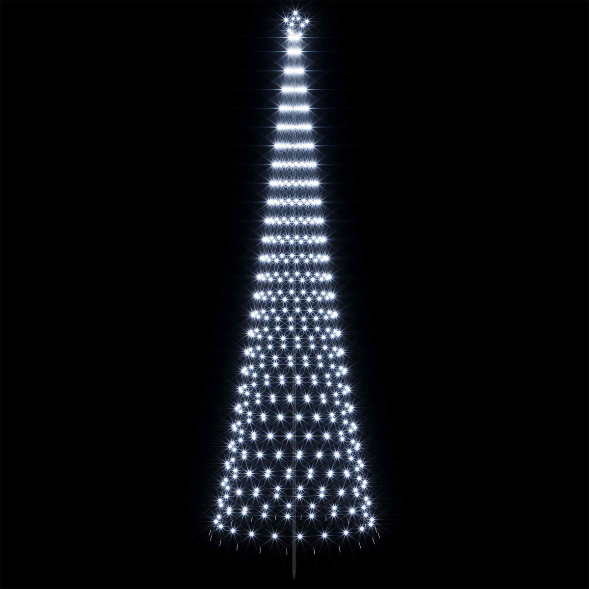 LED Kalėdų medis 500 cm 550 LED Šalta balta Geležis Juoda
