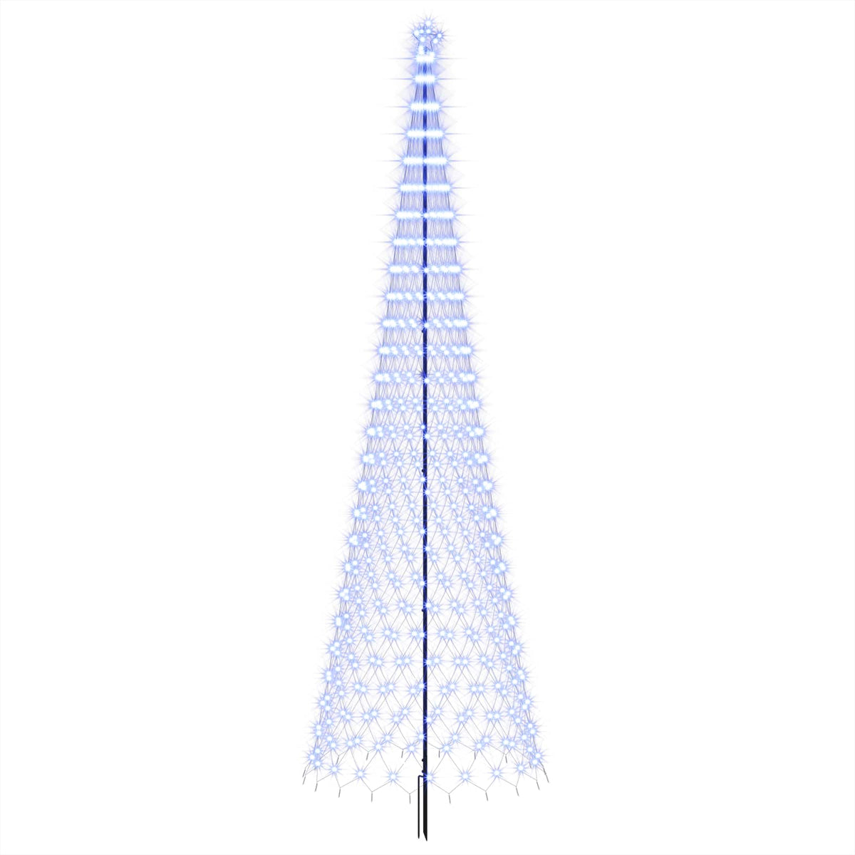 LED Kalėdų medis 500 cm 550 LED Mėlyna Geležis Juoda