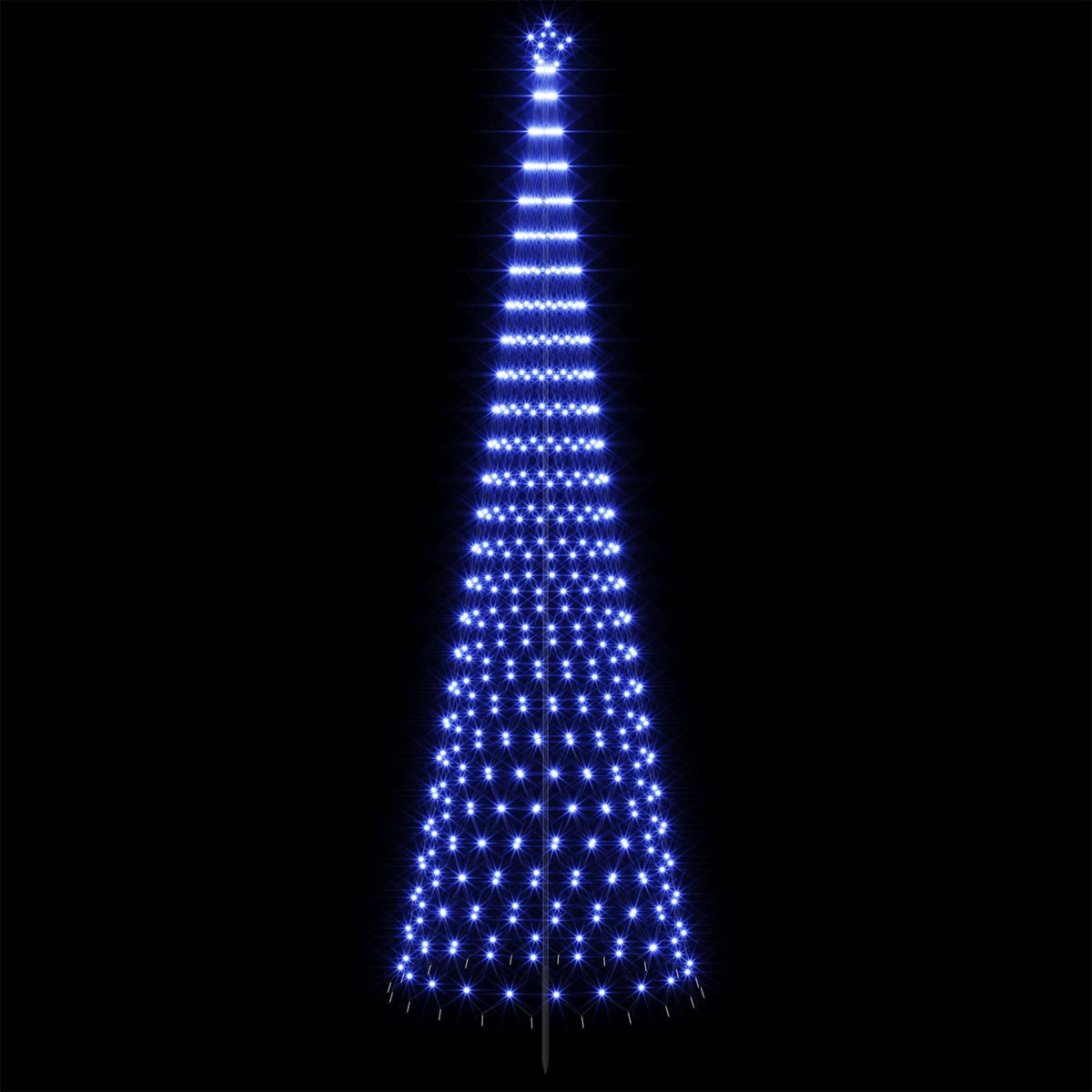 LED Kalėdų medis 500 cm 550 LED Mėlyna Geležis Juoda