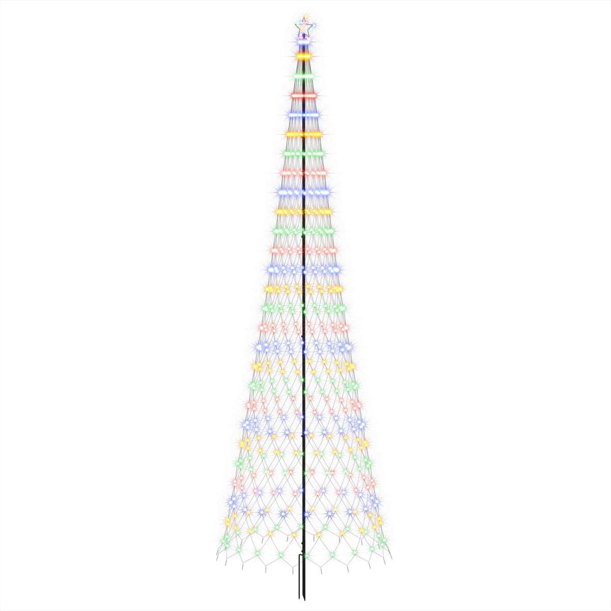 LED Kalėdų medis 500 cm 550 LED Įvairių spalvų Geležis Juoda