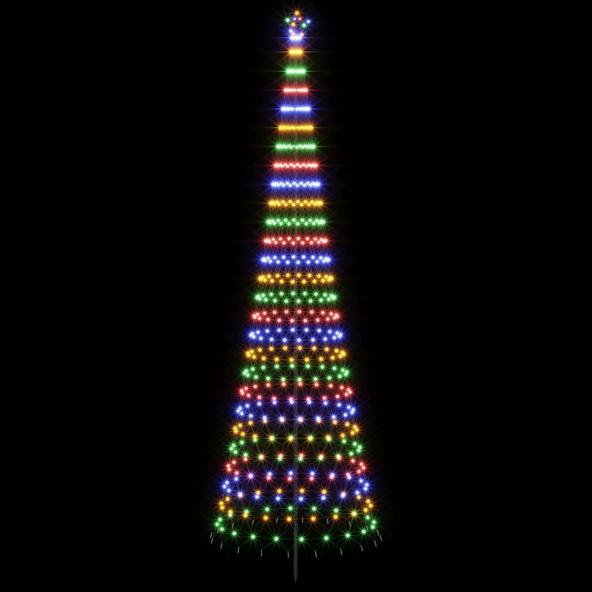 LED Kalėdų medis 500 cm 550 LED Įvairių spalvų Geležis Juoda